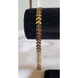 8.5 Inch Gold Tone Fish Bone Bracelet Ankle Mother Birthday Christmas Gift
